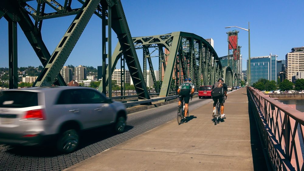 biking in Portland OR